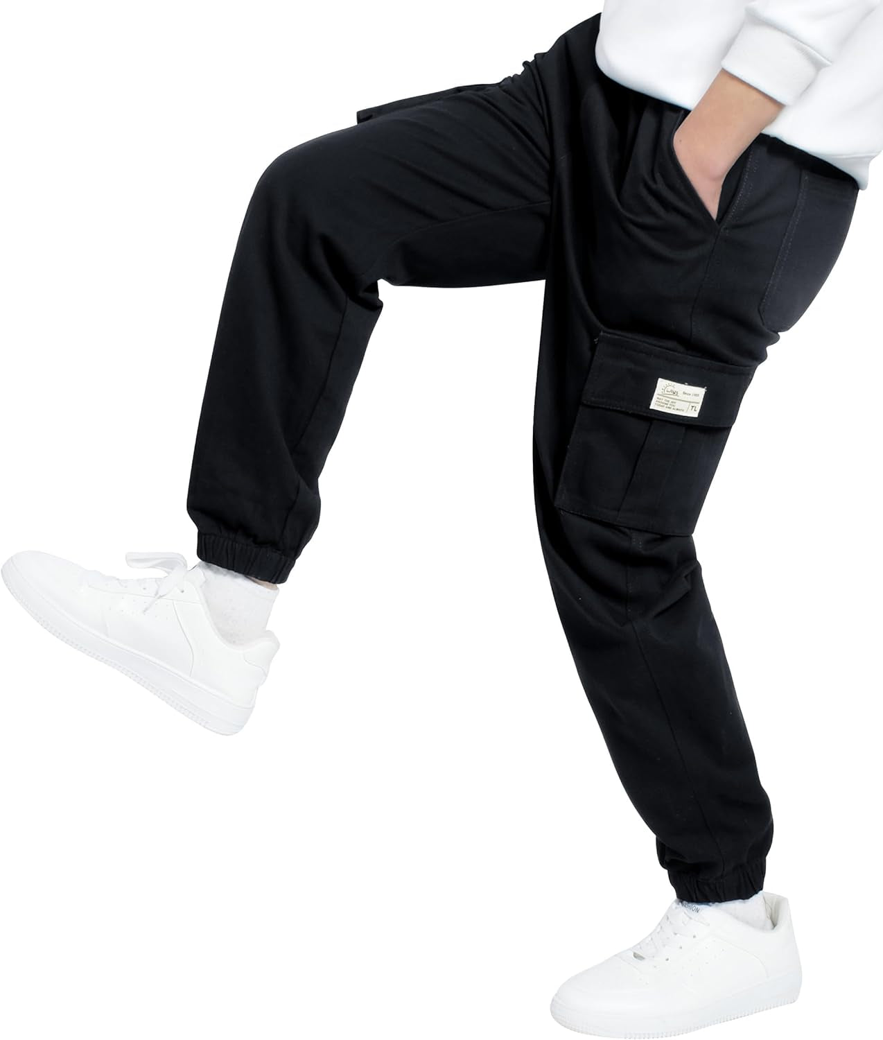 Cargo Pants Elastic Waist Casual Joggers