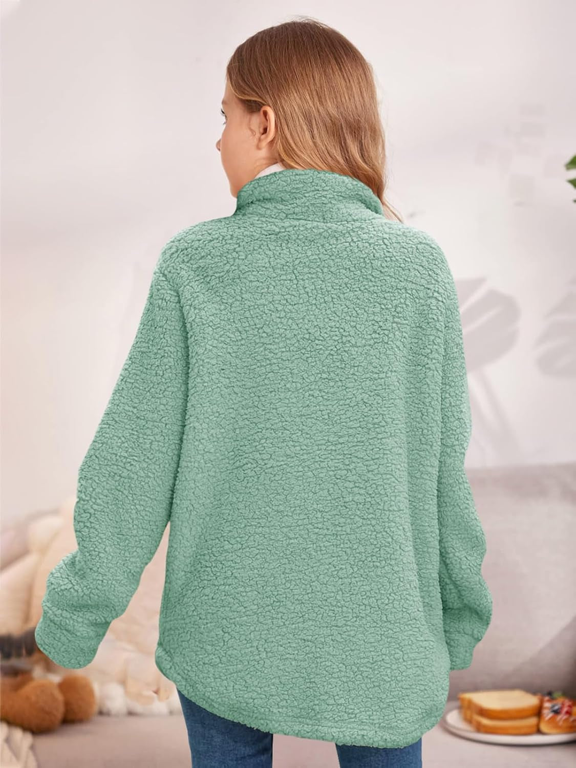 Girls Fuzzy Fleece Jacket 