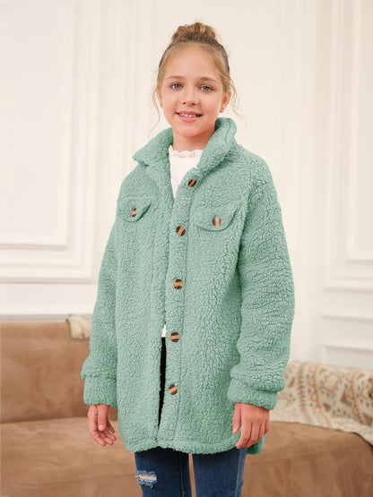 Girls Fuzzy Fleece Jacket 