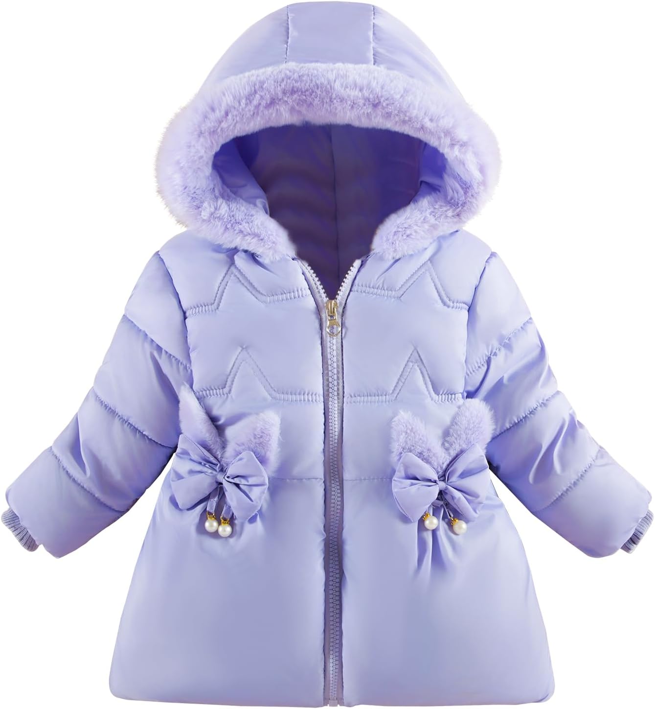 Puffer Coat with Warm Hoodie