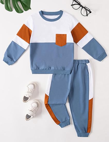 Long Sleeve Color Block Sweatsuits