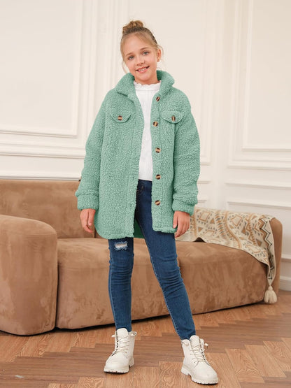 Girls Fuzzy Fleece Jacket 