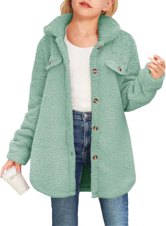 Girls Fuzzy Fleece Jacket 